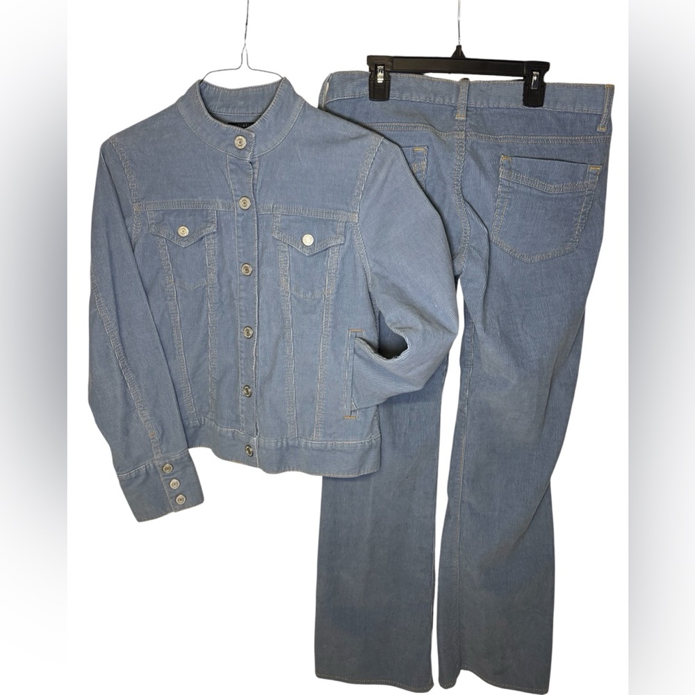 Vntg Gap Blue Corduroy Jacket  and Pant Set